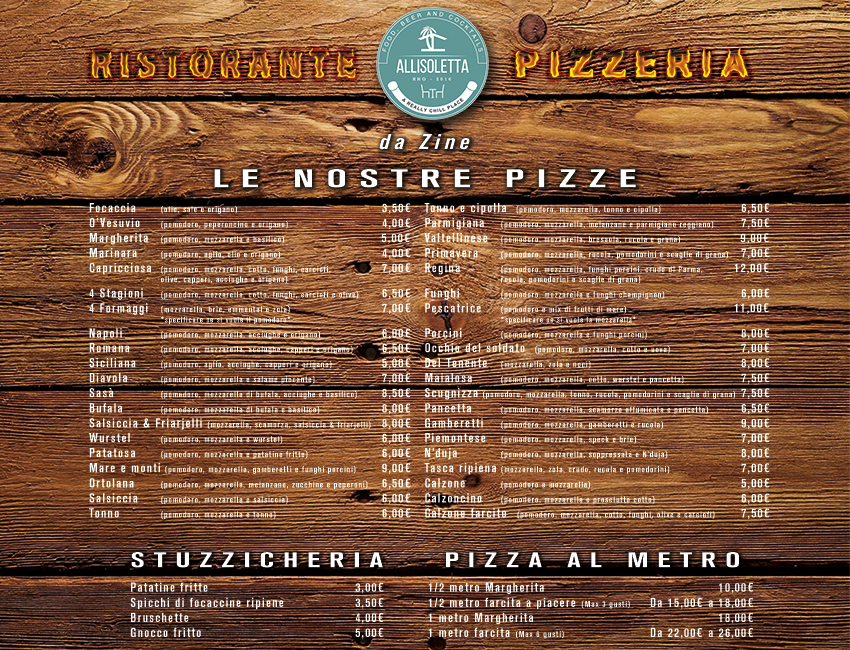 Menù Isoletta